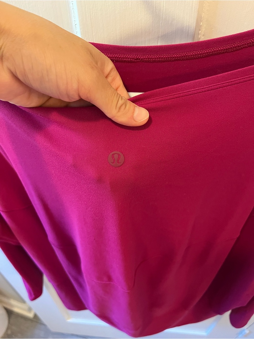 Lululemon Back in Action Long Sleeve Shirt *Nulu Magenta Purple Size 8 - Picture 5 of 9